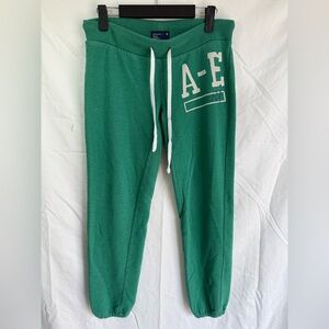 American Eagle Green AE Logo Jogger Sweatpants XS